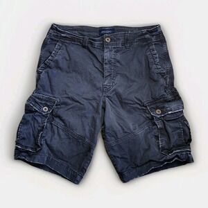 American Eagle Outfitters Mens Cargo Shorts Gray Extreme Flex Classic Size 33